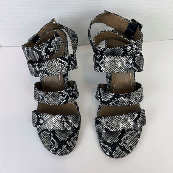 Vionic Blaire Snake Print Leather Strappy Block Heel Sandals Comfort Shoes 9.5 - Picture 5 of 13